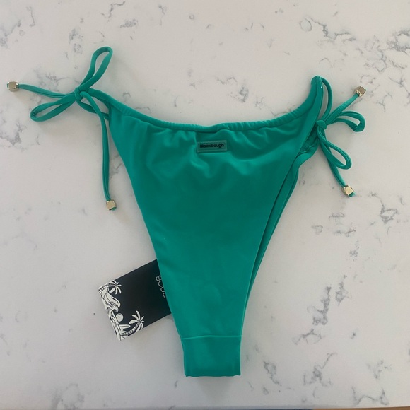 Blue-Green String Bikini Bottoms - Picture 2 of 4